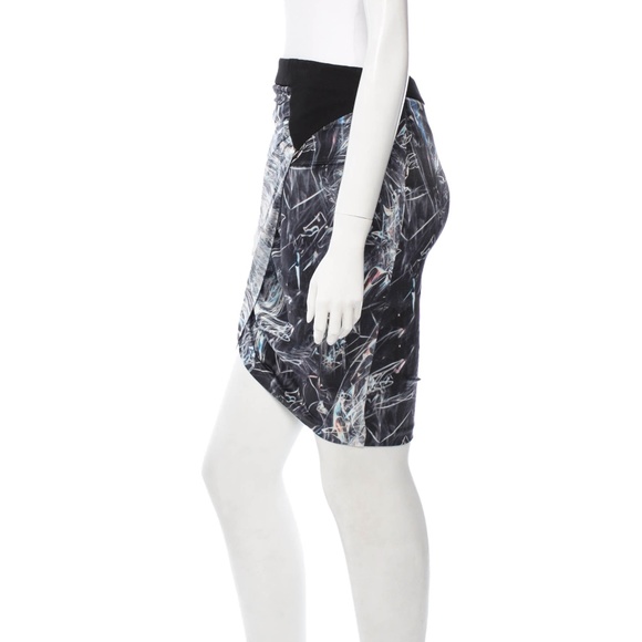 HELMUT LANG Silk printed wrap skirt - Picture 2 of 4